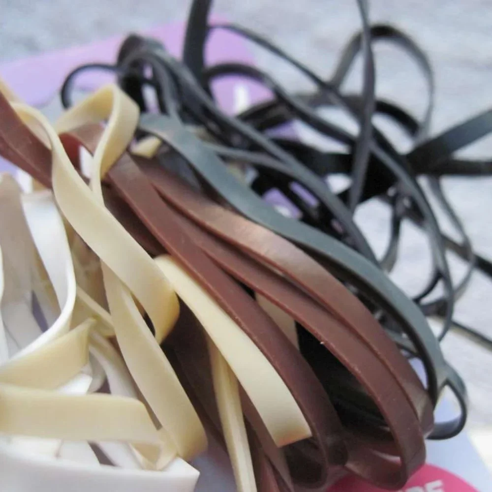 30 Goody Secure Hold Flat No Metal Elastics Wide Silicone Hair Bands Java Clear